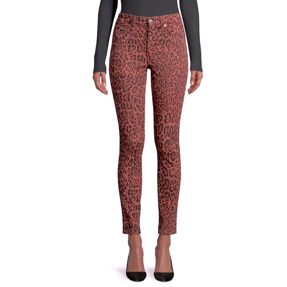 JOE'S JEANS The Charlie High-Rise Ankle Skinny Leopard Print